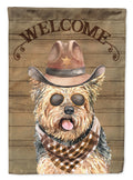 Yorkshire Terrier Country Dog House Flag 28x40 Porch Sleeve Pole Decorative Outside Yard Banner Artwork Wall Hanging, Polyester