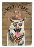 East European Shepherd Country Dog House Flag 28x40 Porch Sleeve Pole Decorative Outside Yard Banner Artwork Wall Hanging, Polyester