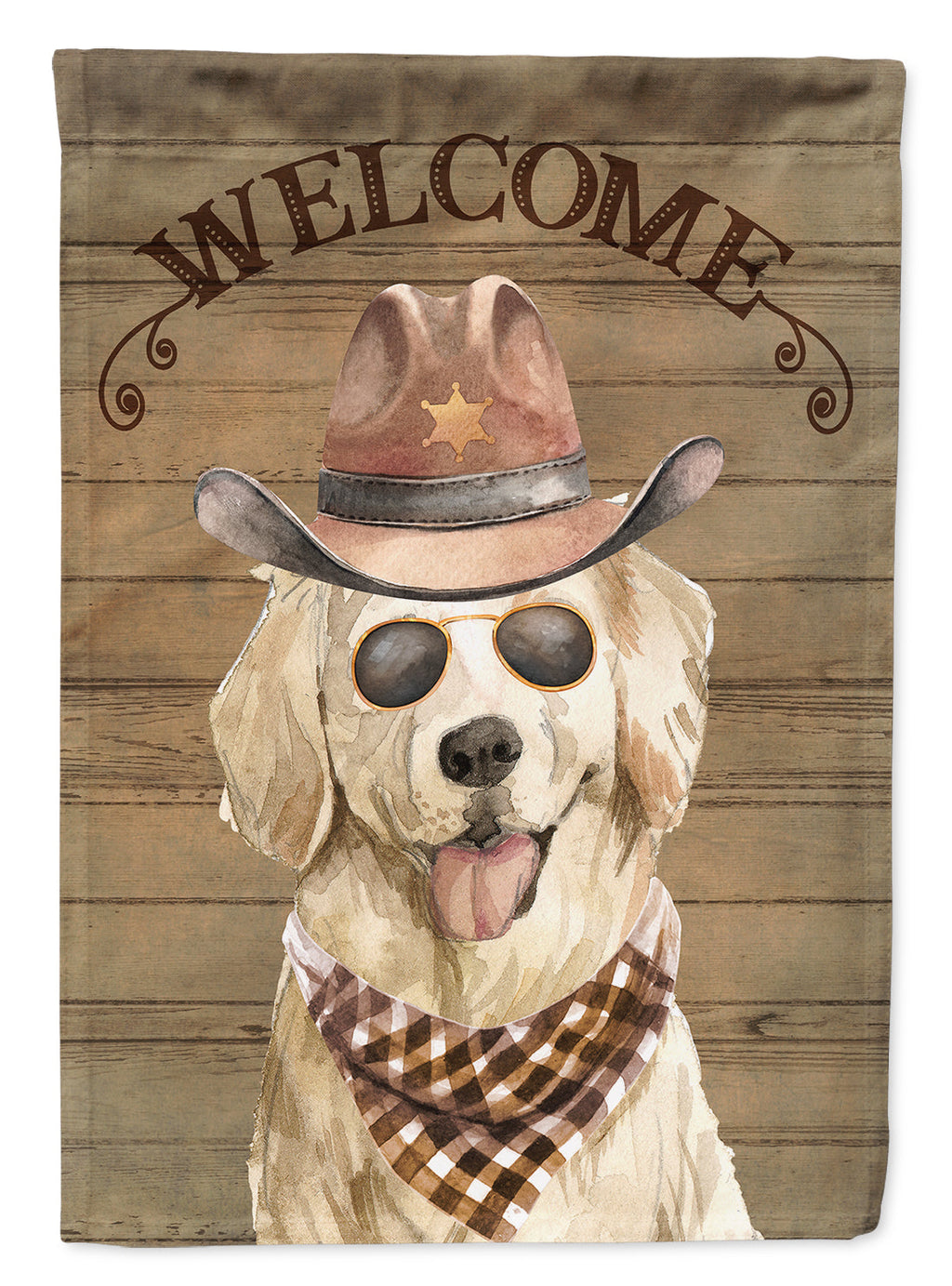 Golden Retriever #2 Country Dog House Flag 28x40 Porch Sleeve Pole Decorative Outside Yard Banner Artwork Wall Hanging, Polyester