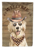 Golden Retriever #2 Country Dog House Flag 28x40 Porch Sleeve Pole Decorative Outside Yard Banner Artwork Wall Hanging, Polyester