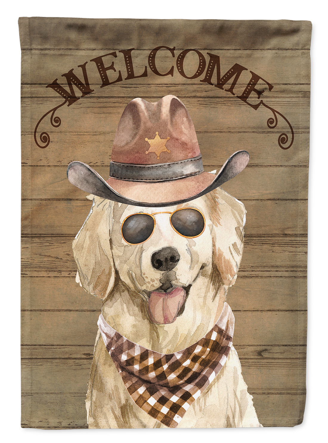 Golden Retriever #2 Country Dog House Flag 28x40 Porch Sleeve Pole Decorative Outside Yard Banner Artwork Wall Hanging, Polyester