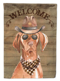 Vizsla Country Dog House Flag 28x40 Porch Sleeve Pole Decorative Outside Yard Banner Artwork Wall Hanging, Polyester