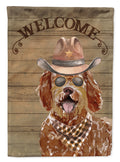 Labradoodle Country Dog House Flag 28x40 Porch Sleeve Pole Decorative Outside Yard Banner Artwork Wall Hanging, Polyester
