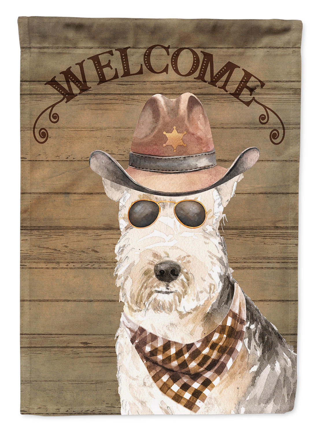 Lakeland Terrier Country Dog House Flag 28x40 Porch Sleeve Pole Decorative Outside Yard Banner Artwork Wall Hanging, Polyester