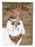 Maltese #2 Country Dog House Flag 28x40 Porch Sleeve Pole Decorative Outside Yard Banner Artwork Wall Hanging, Polyester