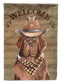 Newfoundland Country Dog House Flag 28x40 Porch Sleeve Pole Decorative Outside Yard Banner Artwork Wall Hanging, Polyester