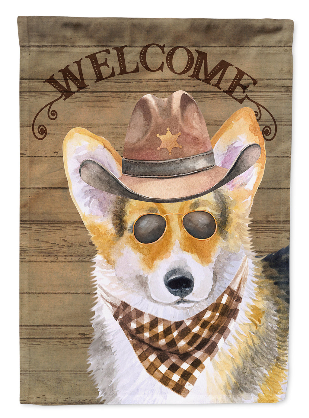 Pembroke Welsh Corgi Country Dog House Flag 28x40 Porch Sleeve Pole Decorative Outside Yard Banner Artwork Wall Hanging, Polyester