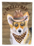 Pembroke Welsh Corgi Country Dog House Flag 28x40 Porch Sleeve Pole Decorative Outside Yard Banner Artwork Wall Hanging, Polyester