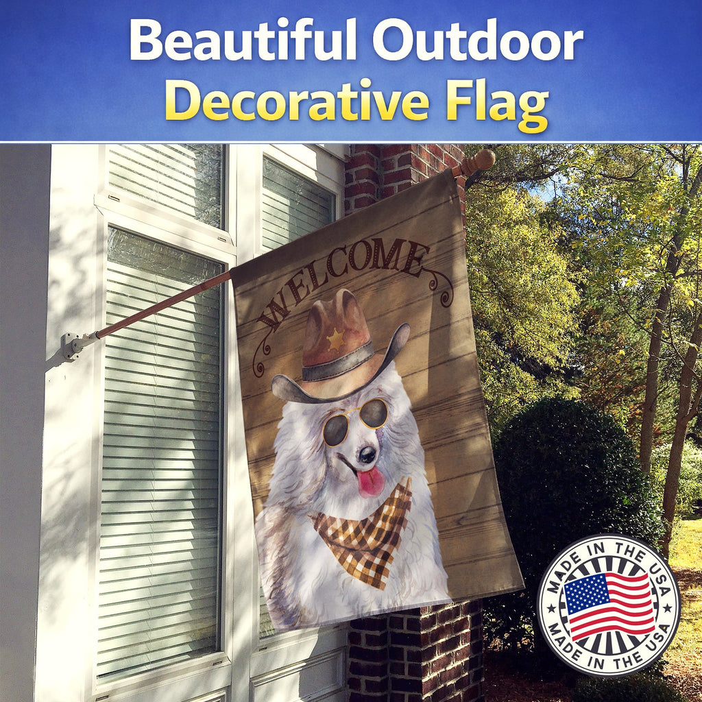 Medium Poodle Country Dog House Flag 28x40 Porch Sleeve Pole Decorative Outside Yard Banner Artwork Wall Hanging, Polyester
