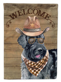 Giant Schnauzer Country Dog House Flag 28x40 Porch Sleeve Pole Decorative Outside Yard Banner Artwork Wall Hanging, Polyester
