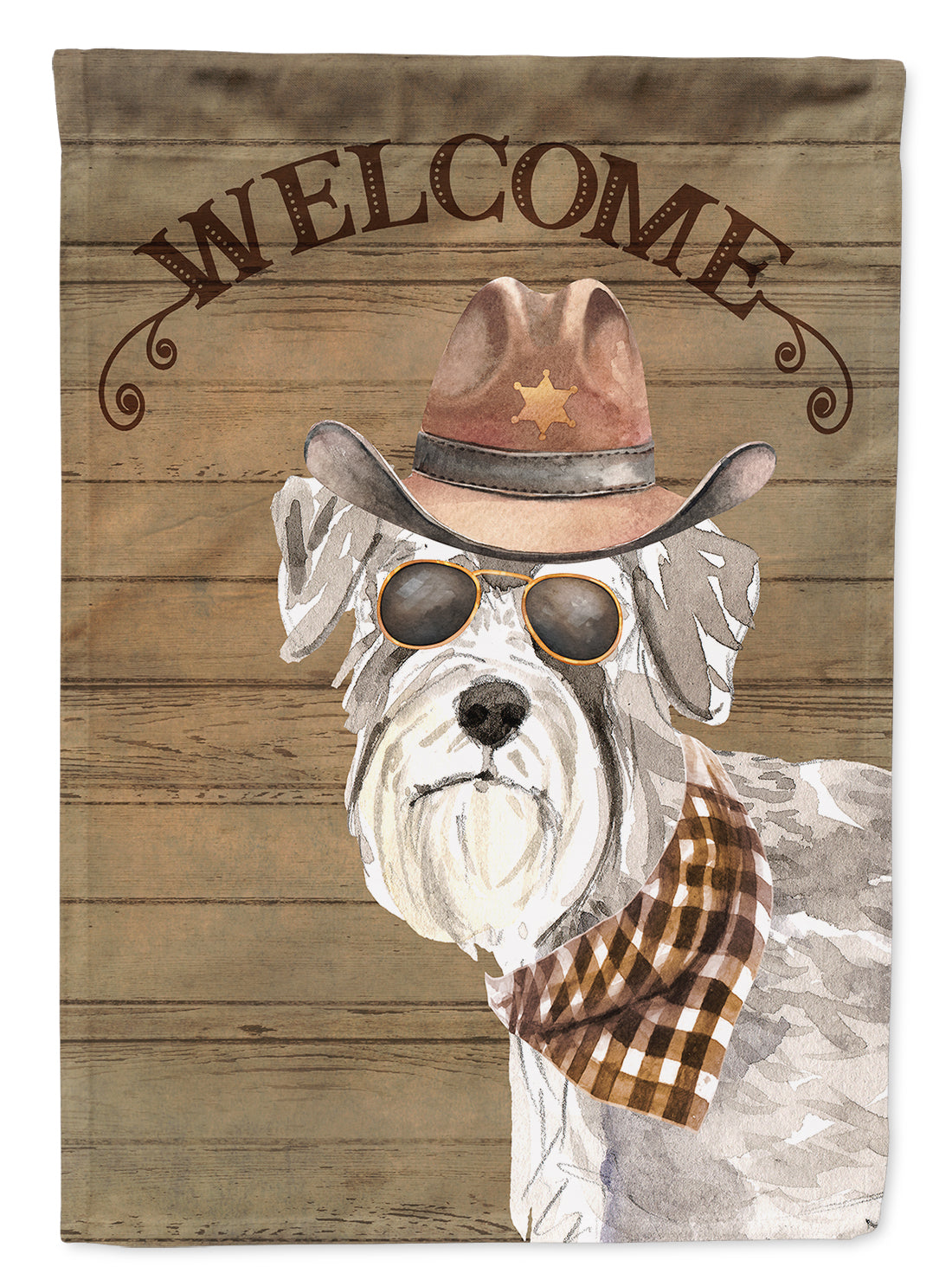 Schnauzer #2 Country Dog House Flag 28x40 Porch Sleeve Pole Decorative Outside Yard Banner Artwork Wall Hanging, Polyester