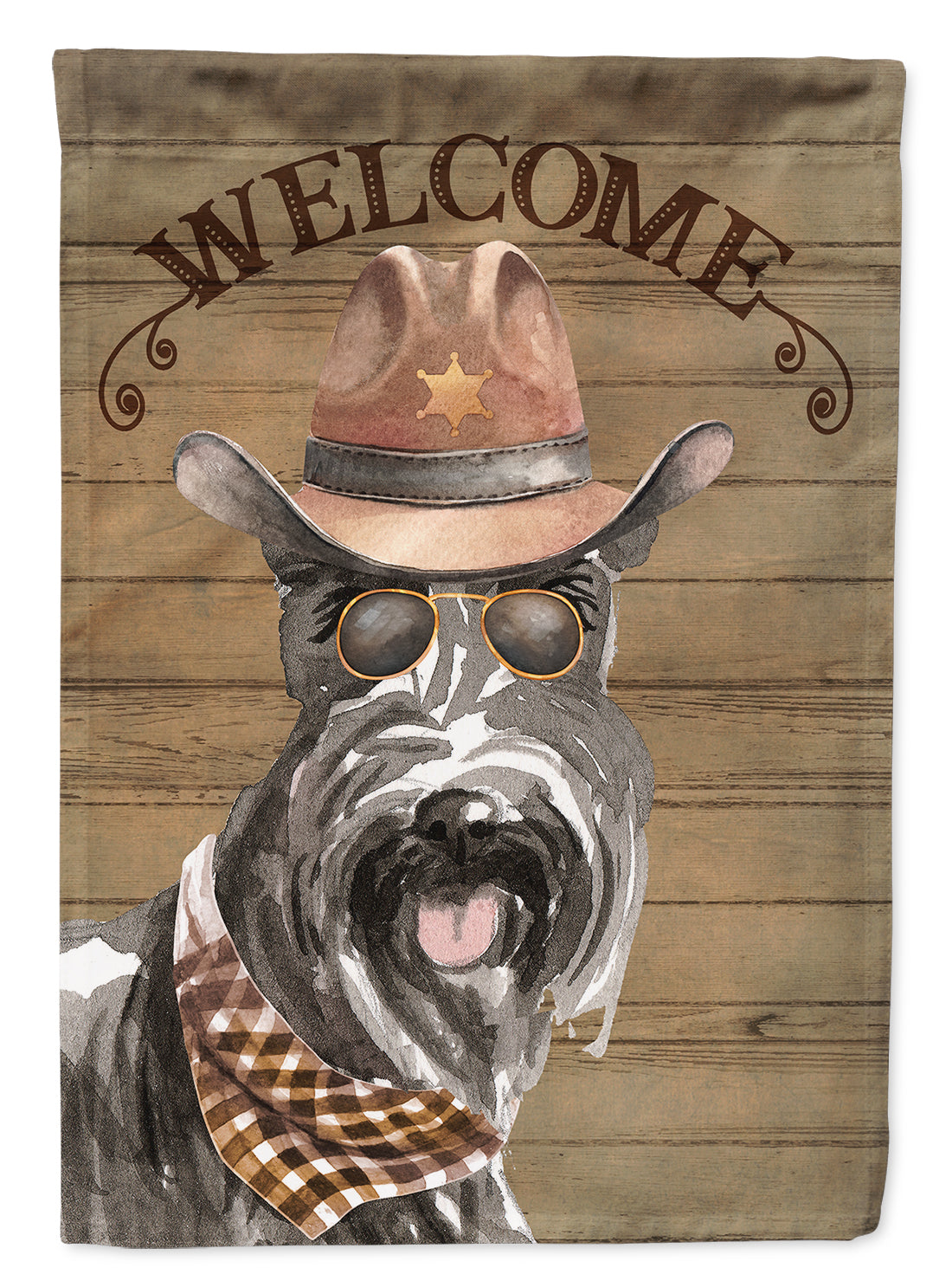Scottish Terrier Country Dog House Flag 28x40 Porch Sleeve Pole Decorative Outside Yard Banner Artwork Wall Hanging, Polyester