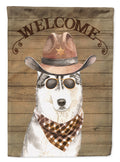Siberian Husky Country Dog House Flag 28x40 Porch Sleeve Pole Decorative Outside Yard Banner Artwork Wall Hanging, Polyester