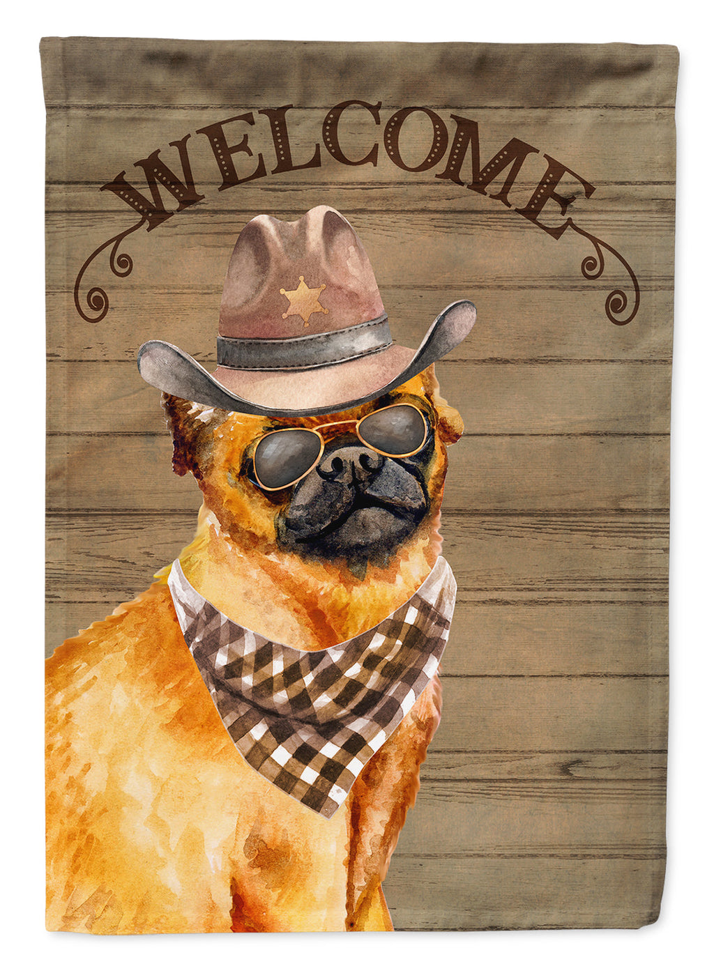 Small Brabant Griffon Country Dog House Flag 28x40 Porch Sleeve Pole Decorative Outside Yard Banner Artwork Wall Hanging, Polyester