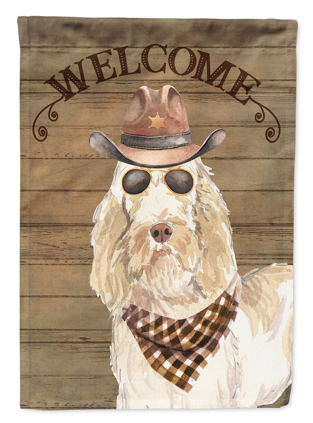 Spinone Italiano Country Dog House Flag 28x40 Porch Sleeve Pole Decorative Outside Yard Banner Artwork Wall Hanging, Polyester