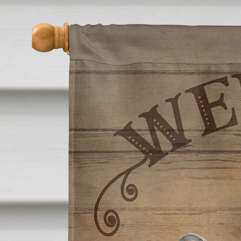 Welsh Terrier Country Dog House Flag 28x40 Porch Sleeve Pole Decorative Outside Yard Banner Artwork Wall Hanging, Polyester