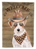 Jack Russell Terrier Country Dog House Flag 28x40 Porch Sleeve Pole Decorative Outside Yard Banner Artwork Wall Hanging, Polyester
