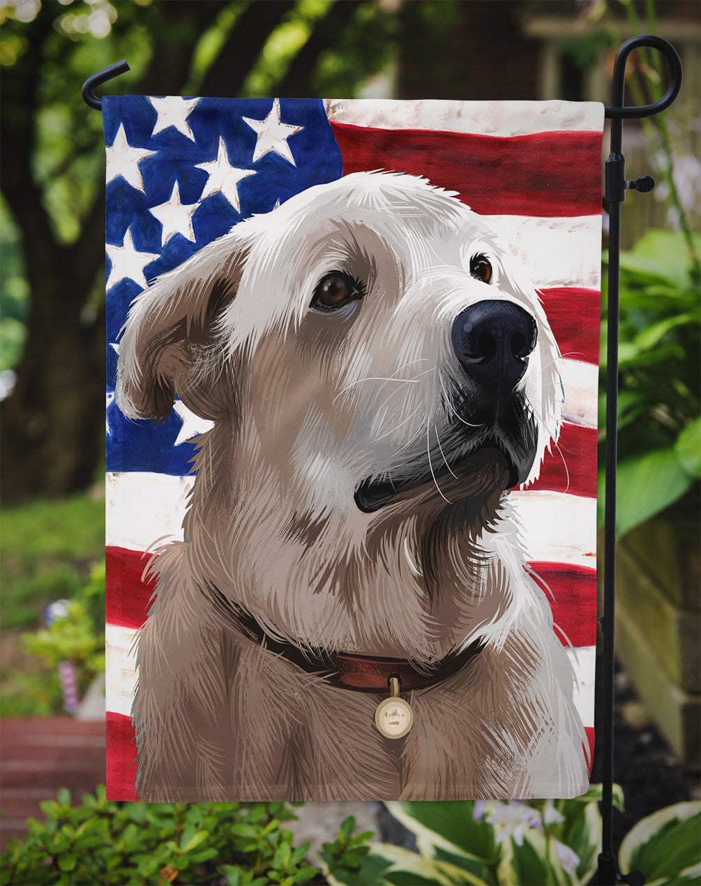 Akbash American Flag Garden Flag Mailbox Decorative Yard Banner Outside Patio Artwork for Flower Beds, Garden Size, Multicolor