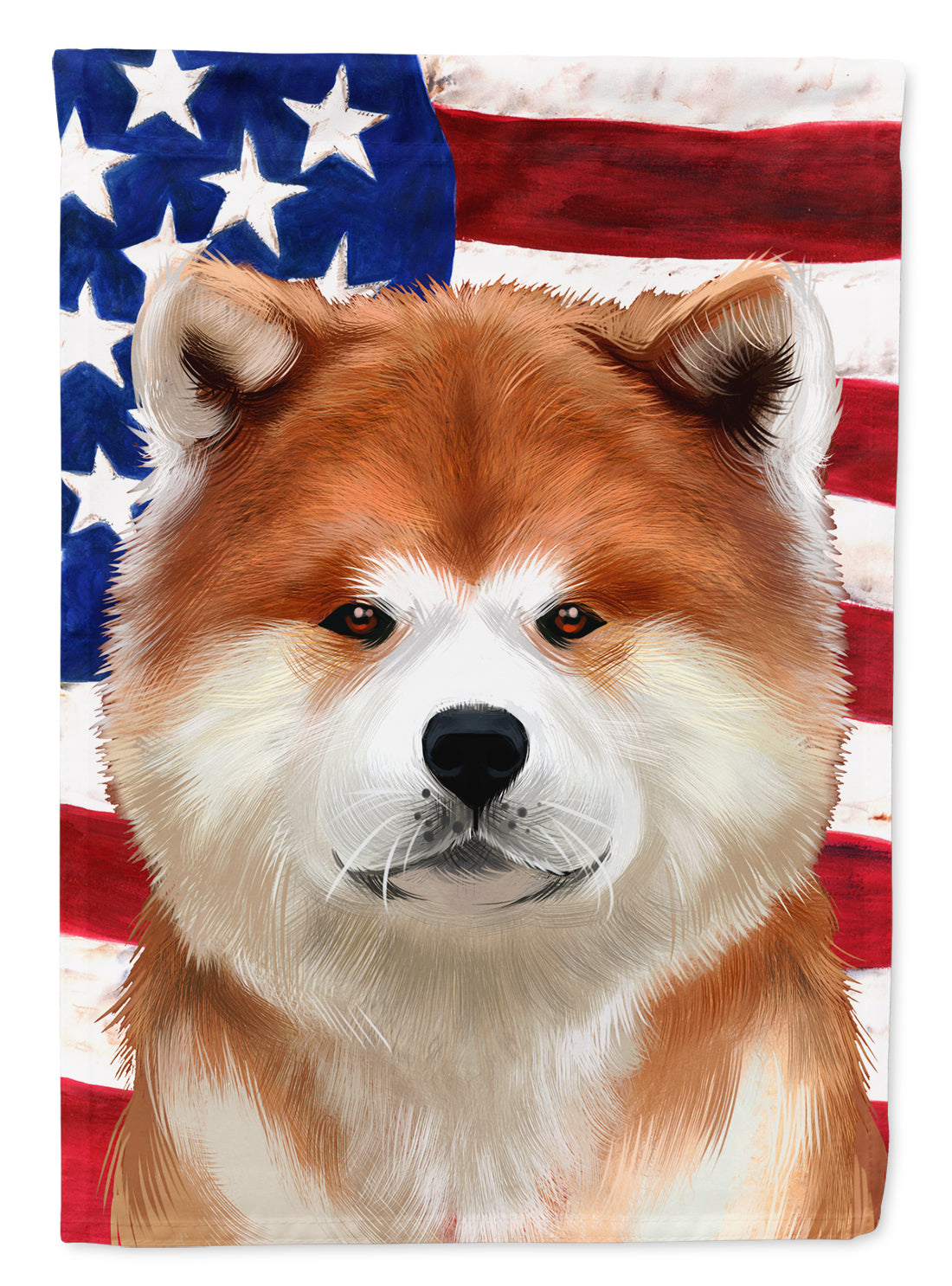 Akita American Flag Garden Flag Mailbox Decorative Yard Banner Outside Patio Artwork for Flower Beds, Garden Size, Multicolor