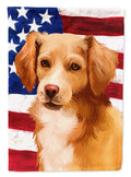 Alopekis Dog American Flag House Flag 28x40 Porch Sleeve Pole Decorative Outside Yard Banner Artwork Wall Hanging, Polyester