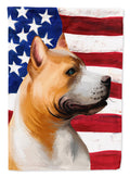 American Pit Bull Terrier American Flag House Flag 28x40 Porch Sleeve Pole Decorative Outside Yard Banner Artwork Wall Hanging, Polyester