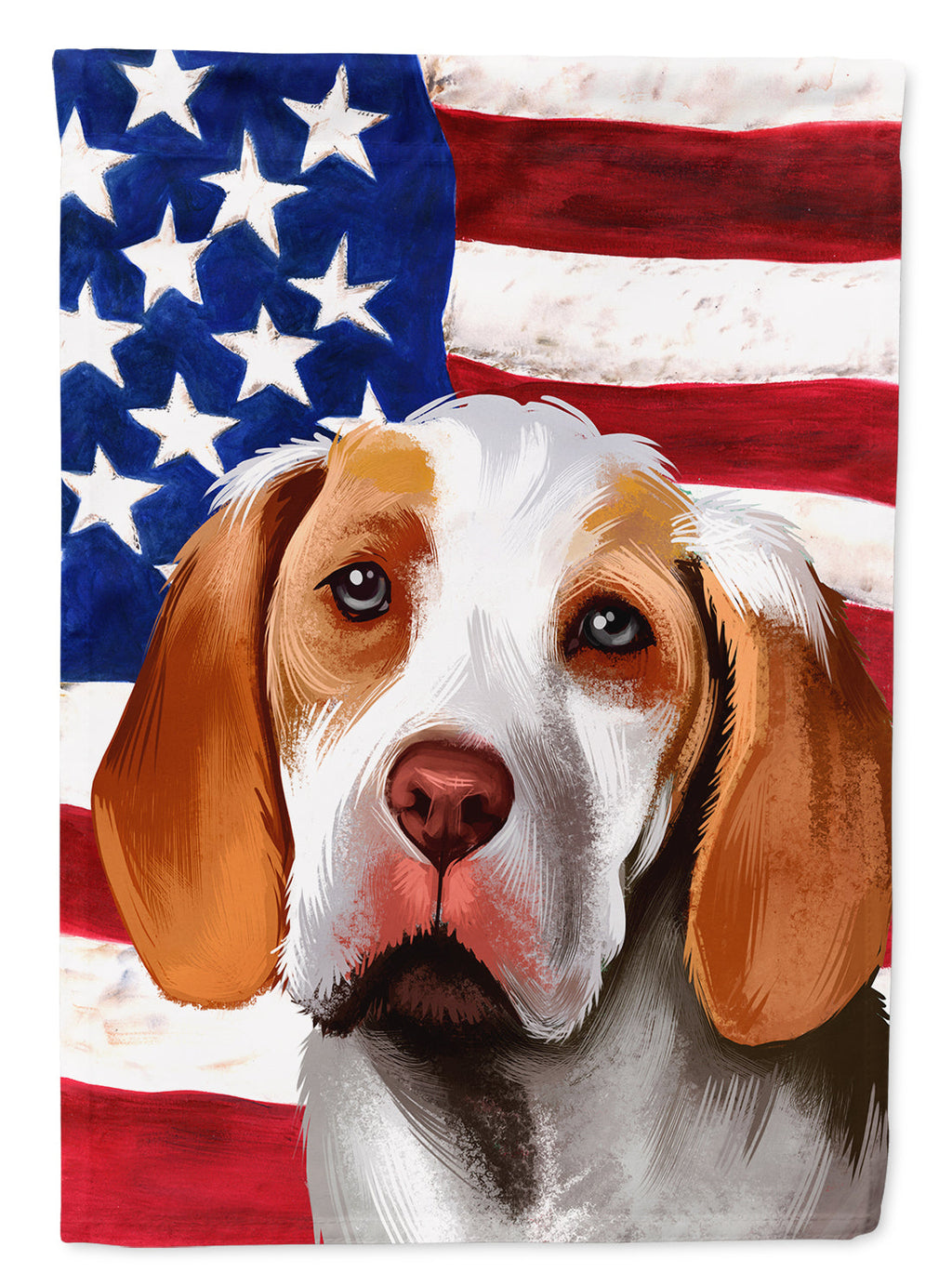 Ariege Pointer Dog American Flag House Flag 28x40 Porch Sleeve Pole Decorative Outside Yard Banner Artwork Wall Hanging, Polyester