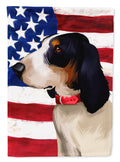 Ariegeois Dog American Flag House Flag 28x40 Porch Sleeve Pole Decorative Outside Yard Banner Artwork Wall Hanging, Polyester