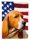 Artois Hound Dog American Flag House Flag 28x40 Porch Sleeve Pole Decorative Outside Yard Banner Artwork Wall Hanging, Polyester