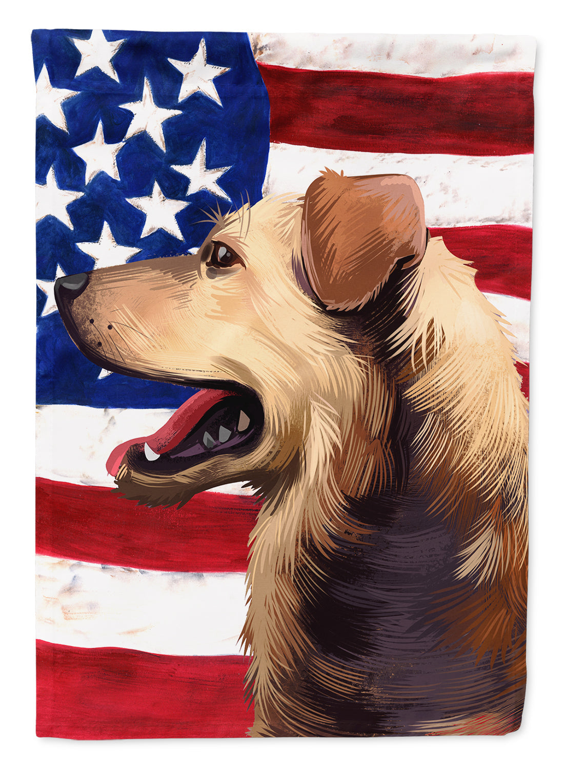 Austrian Pinscher American Flag House Flag 28x40 Porch Sleeve Pole Decorative Outside Yard Banner Artwork Wall Hanging, Polyester
