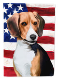 Beagle American Flag House Flag 28x40 Porch Sleeve Pole Decorative Outside Yard Banner Artwork Wall Hanging, Polyester