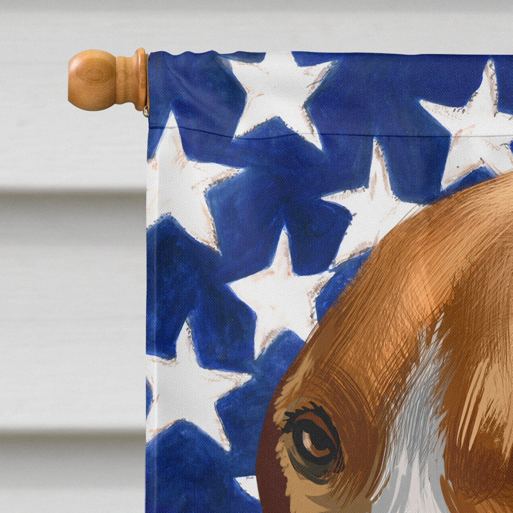 Beagle-Harrier American Flag House Flag 28x40 Porch Sleeve Pole Decorative Outside Yard Banner Artwork Wall Hanging, Polyester