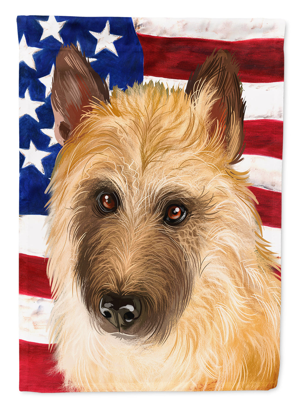 Belgian Laekenois American Flag House Flag 28x40 Porch Sleeve Pole Decorative Outside Yard Banner Artwork Wall Hanging, Polyester