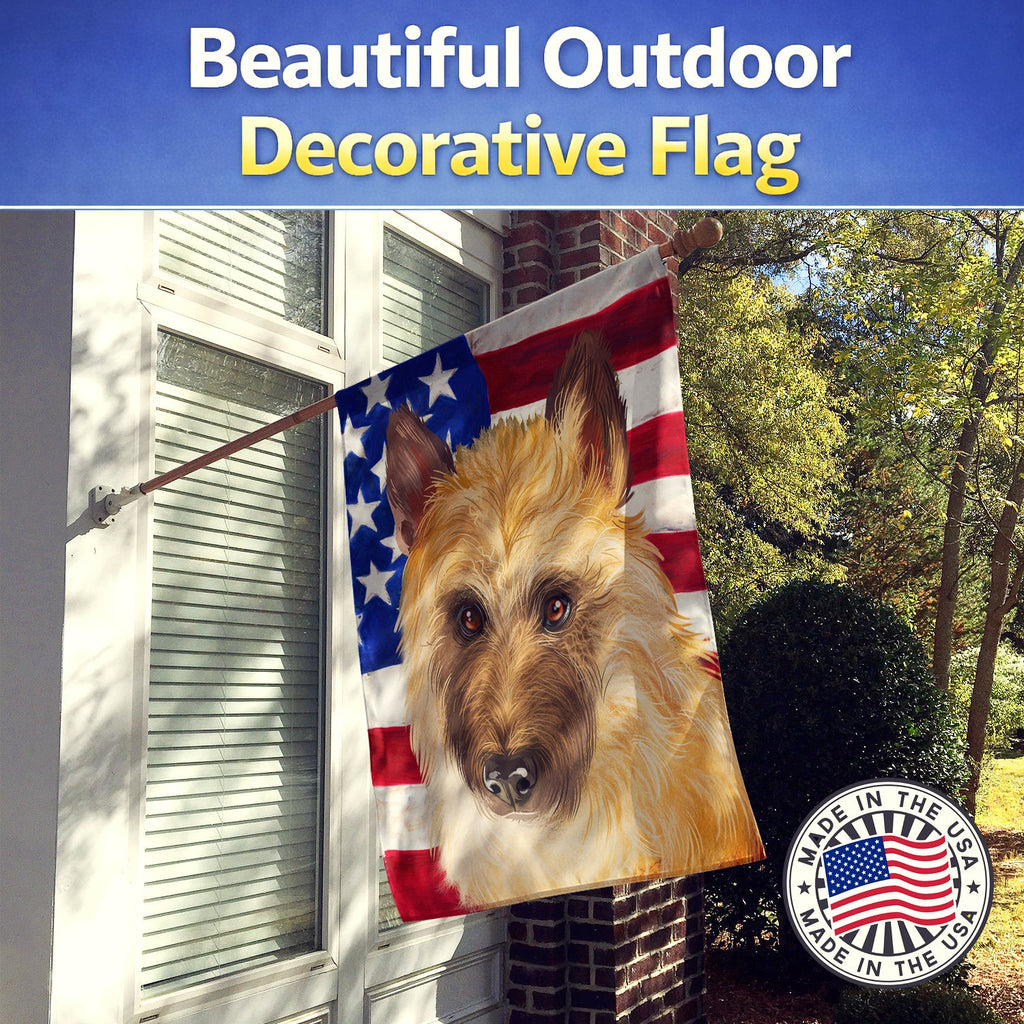 Belgian Laekenois American Flag House Flag 28x40 Porch Sleeve Pole Decorative Outside Yard Banner Artwork Wall Hanging, Polyester