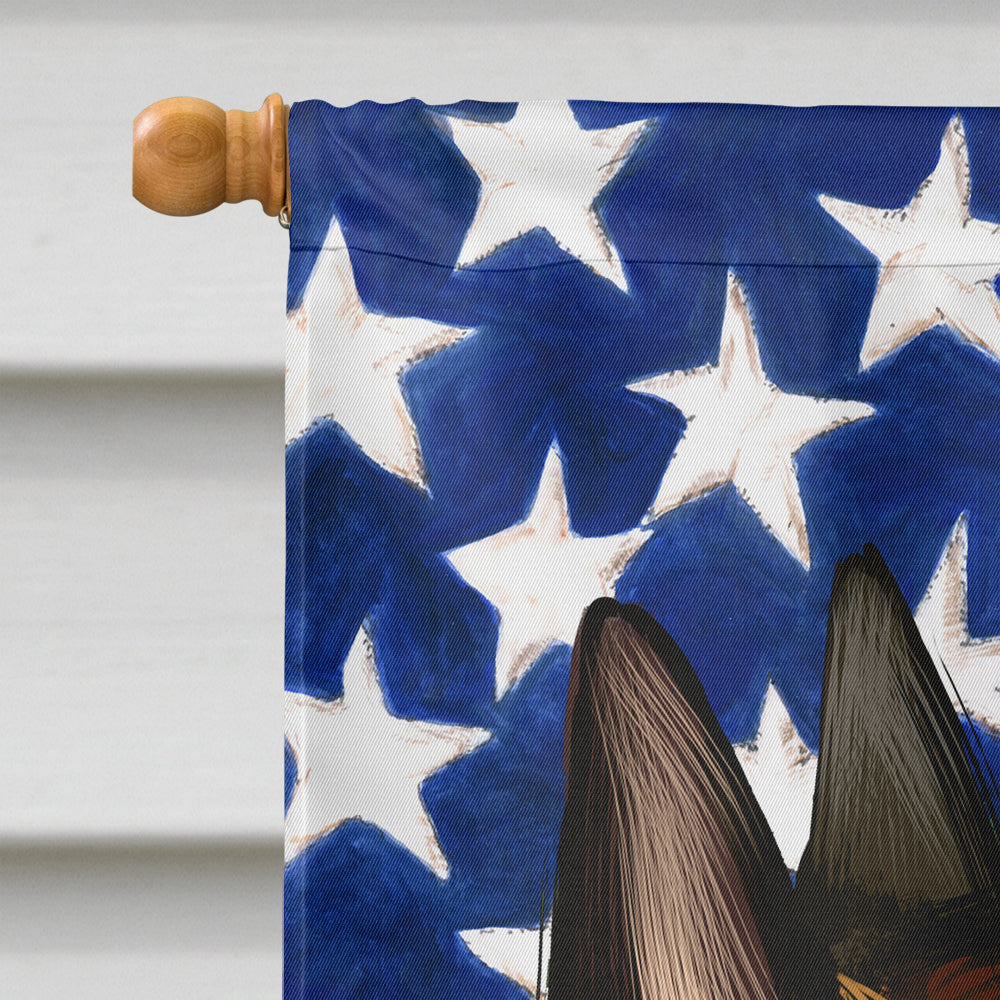 Belgian Malinois American Flag House Flag 28x40 Porch Sleeve Pole Decorative Outside Yard Banner Artwork Wall Hanging, Polyester