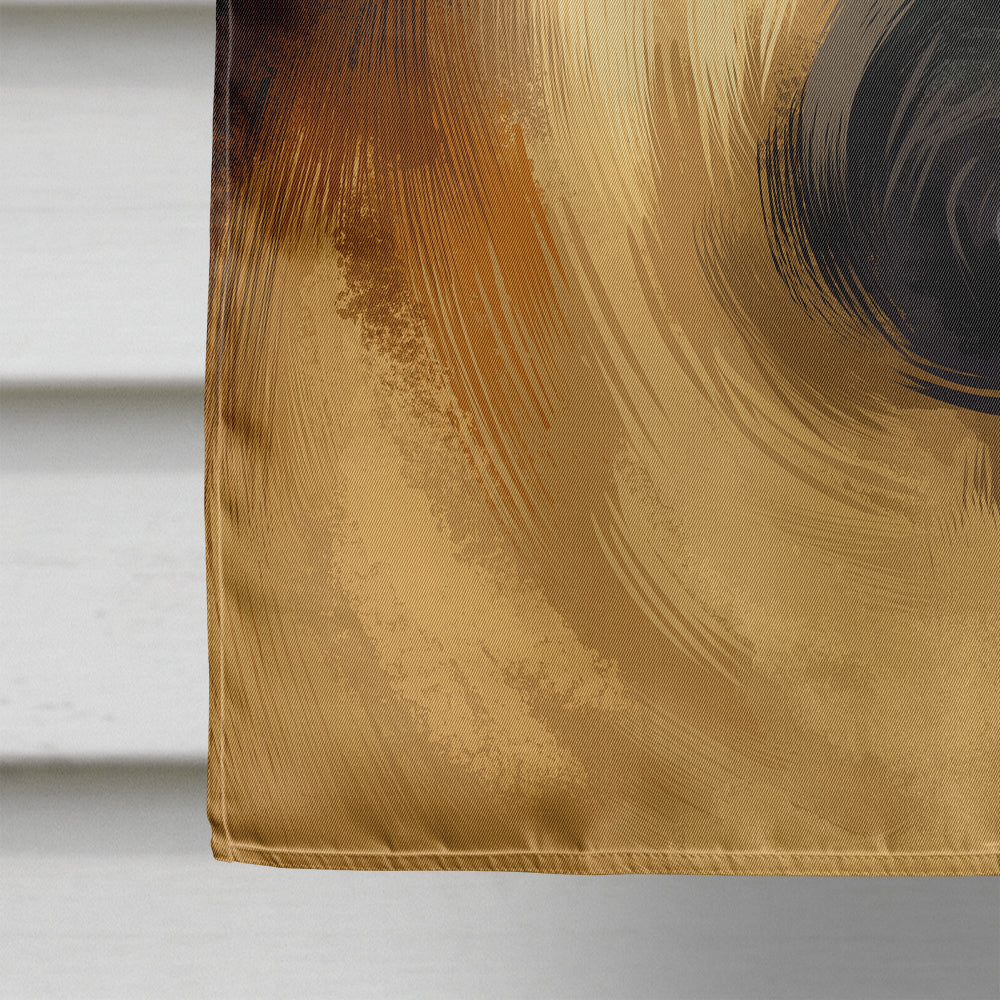 Belgian Malinois American Flag House Flag 28x40 Porch Sleeve Pole Decorative Outside Yard Banner Artwork Wall Hanging, Polyester