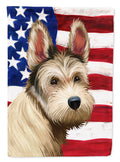 Berger Picard Dog American Flag House Flag 28x40 Porch Sleeve Pole Decorative Outside Yard Banner Artwork Wall Hanging, Polyester