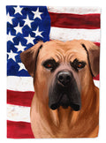 Boerboel Dog American Flag House Flag 28x40 Porch Sleeve Pole Decorative Outside Yard Banner Artwork Wall Hanging, Polyester
