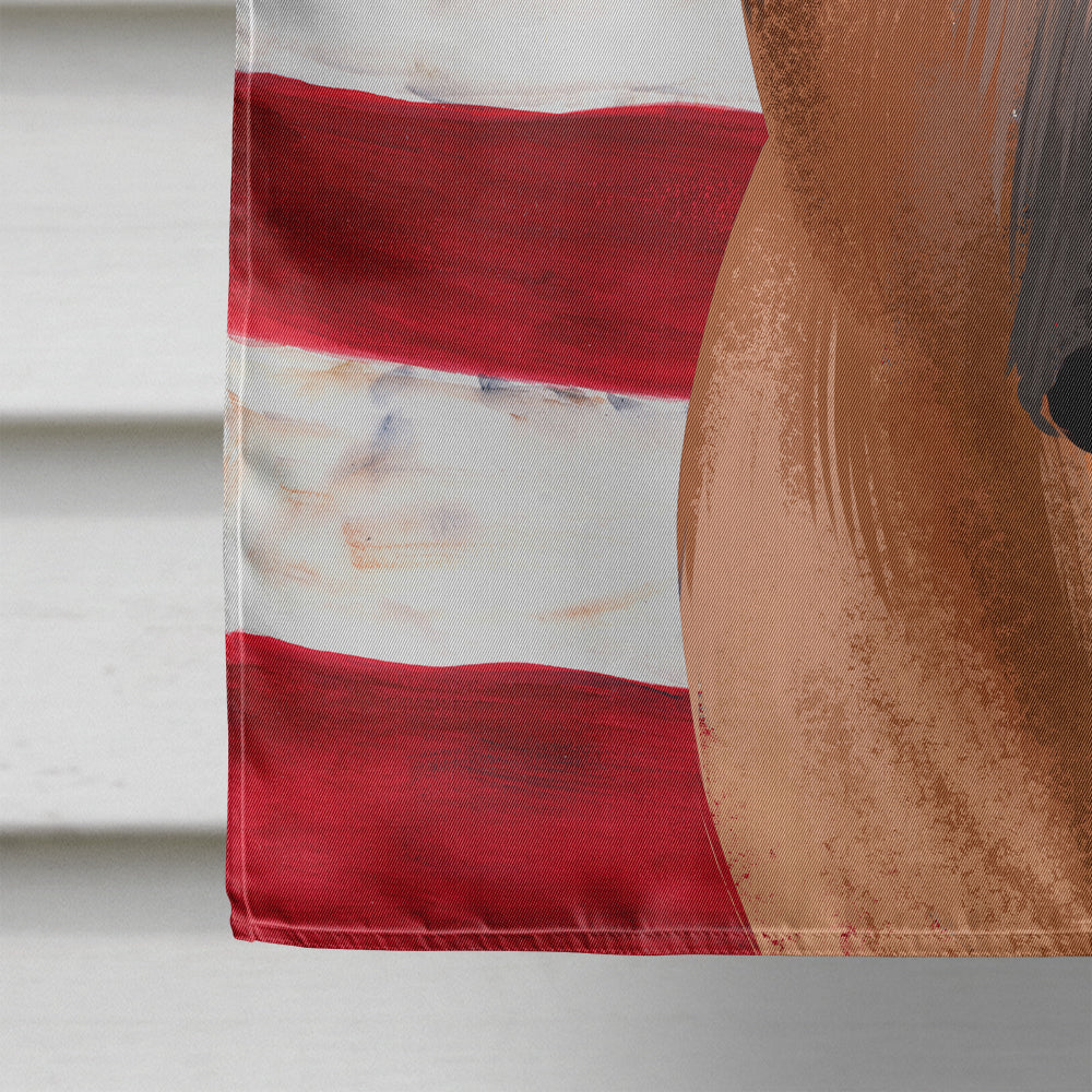 Boerboel Dog American Flag House Flag 28x40 Porch Sleeve Pole Decorative Outside Yard Banner Artwork Wall Hanging, Polyester