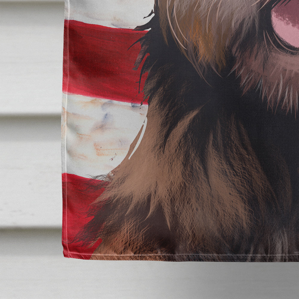 Border Terrier Dog American Flag House Flag 28x40 Porch Sleeve Pole Decorative Outside Yard Banner Artwork Wall Hanging, Polyester