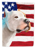 Brazilian Dogo American Flag House Flag 28x40 Porch Sleeve Pole Decorative Outside Yard Banner Artwork Wall Hanging, Polyester