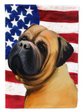 Bullmastiff Dog American Flag House Flag 28x40 Porch Sleeve Pole Decorative Outside Yard Banner Artwork Wall Hanging, Polyester