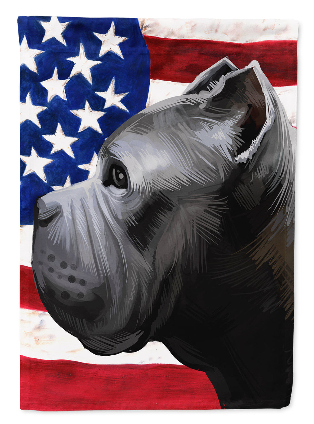 Cane Corso Dog American Flag House Flag 28x40 Porch Sleeve Pole Decorative Outside Yard Banner Artwork Wall Hanging, Polyester