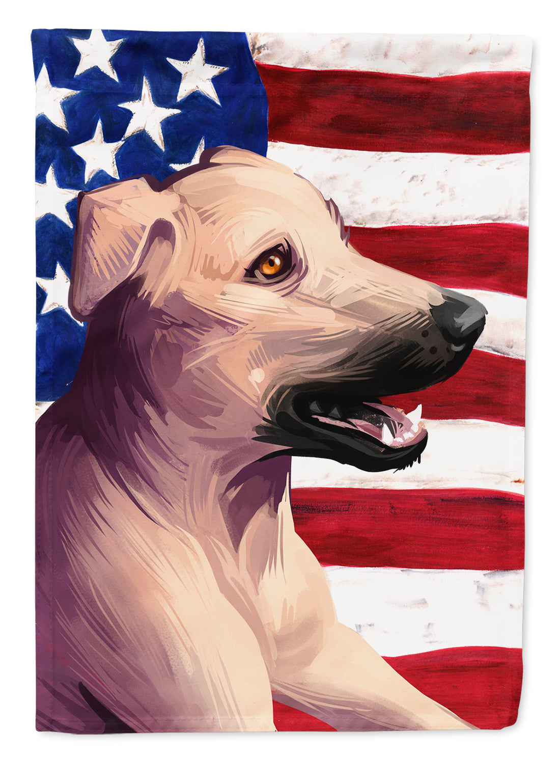 Combai Dog American Flag House Flag 28x40 Porch Sleeve Pole Decorative Outside Yard Banner Artwork Wall Hanging, Polyester