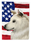 Cretan Hound Dog American Flag House Flag 28x40 Porch Sleeve Pole Decorative Outside Yard Banner Artwork Wall Hanging, Polyester