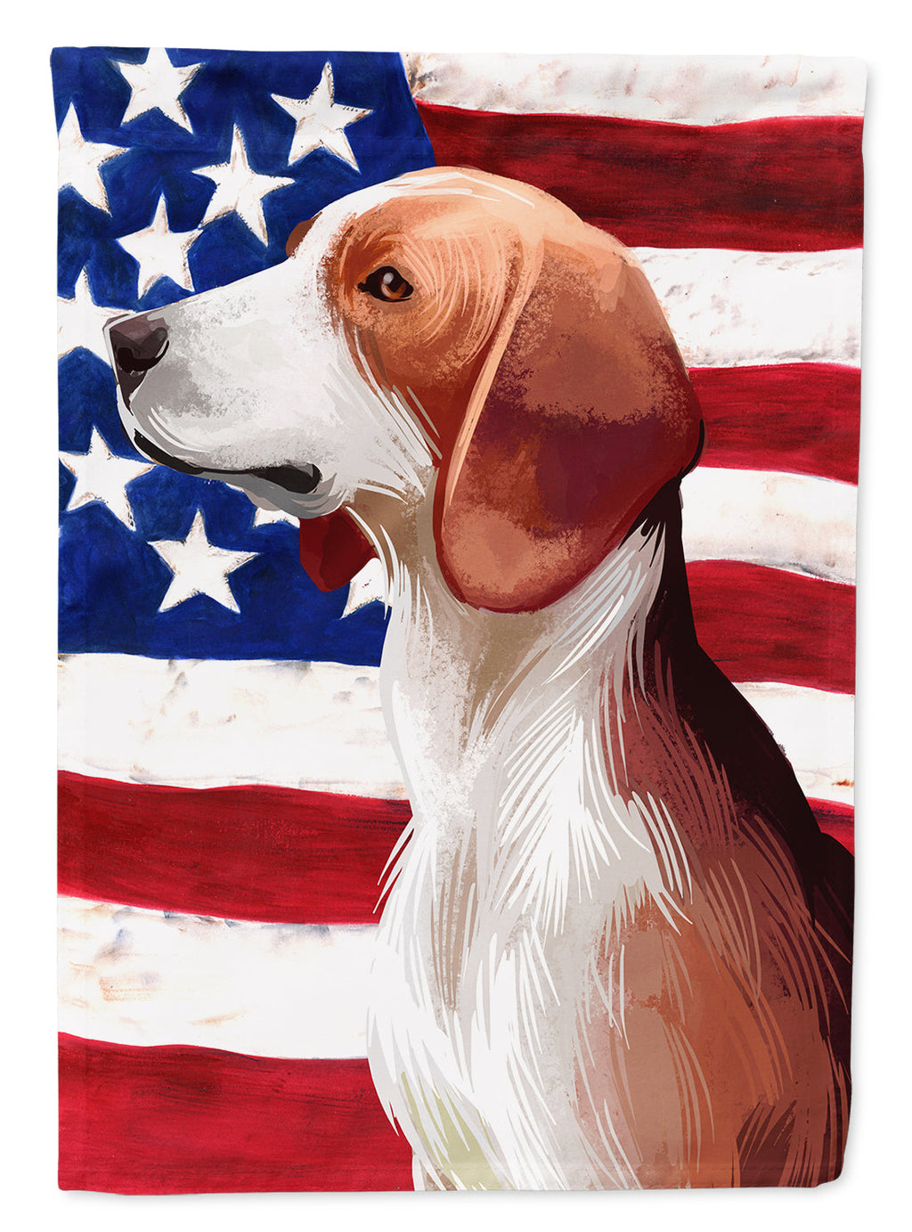 Deutsche Bracke Dog American Flag House Flag 28x40 Porch Sleeve Pole Decorative Outside Yard Banner Artwork Wall Hanging, Polyester