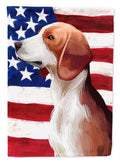 Deutsche Bracke Dog American Flag House Flag 28x40 Porch Sleeve Pole Decorative Outside Yard Banner Artwork Wall Hanging, Polyester