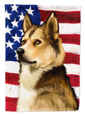 East Siberian Laika Dog American Flag House Flag 28x40 Porch Sleeve Pole Decorative Outside Yard Banner Artwork Wall Hanging, Polyester
