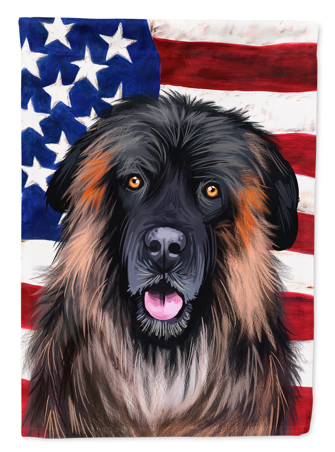 Estrela Mountain Dog American Flag House Flag 28x40 Porch Sleeve Pole Decorative Outside Yard Banner Artwork Wall Hanging, Polyester