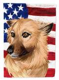 Garafian Shepherd Dog American Flag House Flag 28x40 Porch Sleeve Pole Decorative Outside Yard Banner Artwork Wall Hanging, Polyester