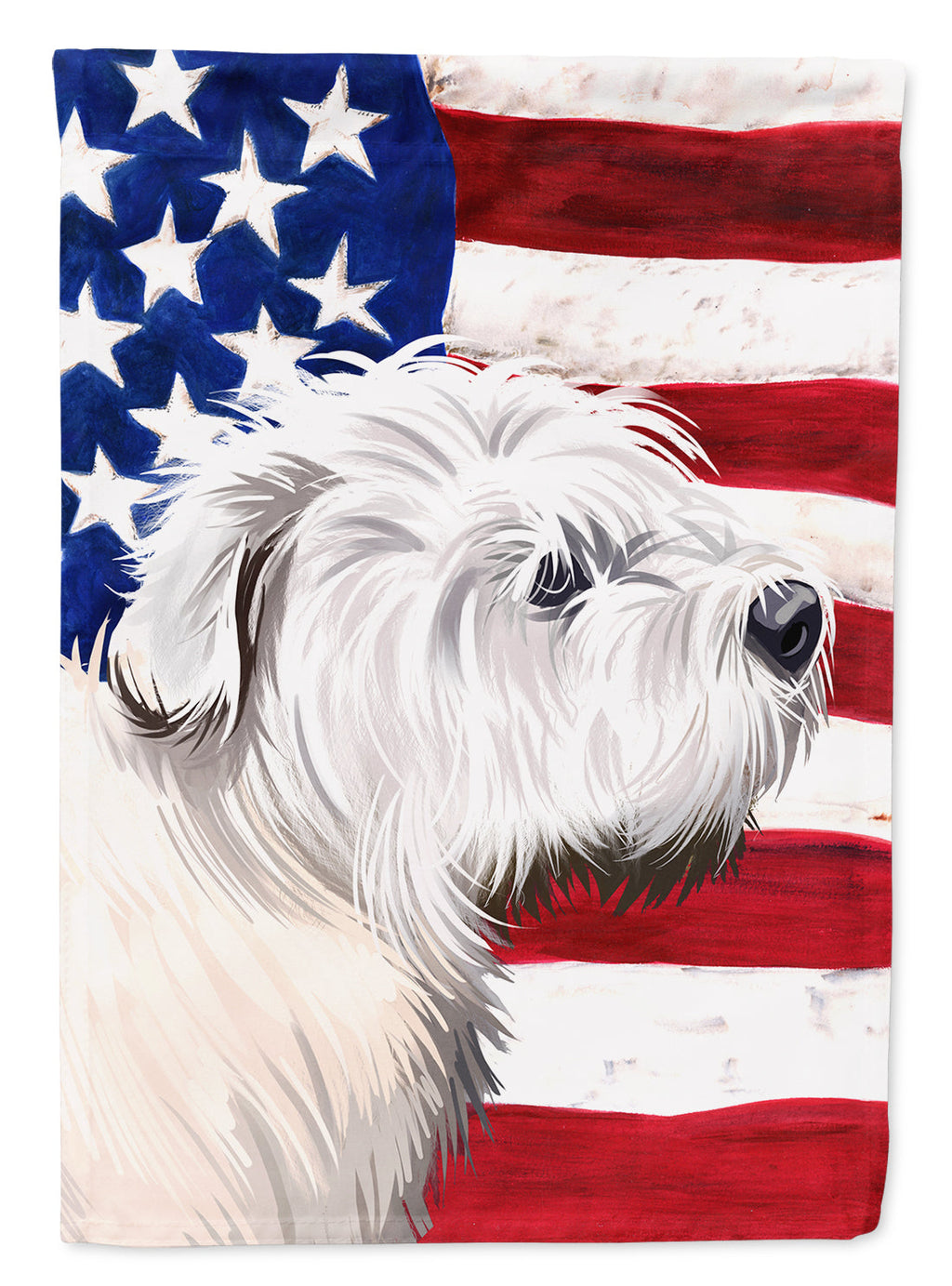 Glen of Imaal Terrier American Flag House Flag 28x40 Porch Sleeve Pole Decorative Outside Yard Banner Artwork Wall Hanging, Polyester